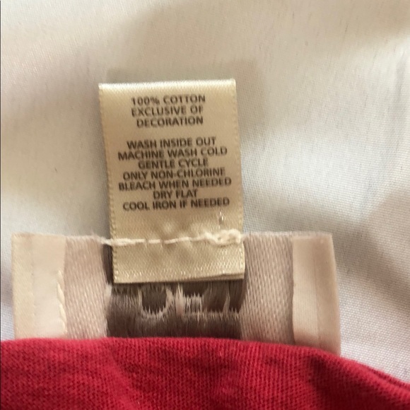 LOFT Women's Pink/Red Top with Floral Neckline—Small - Picture 7 of 7